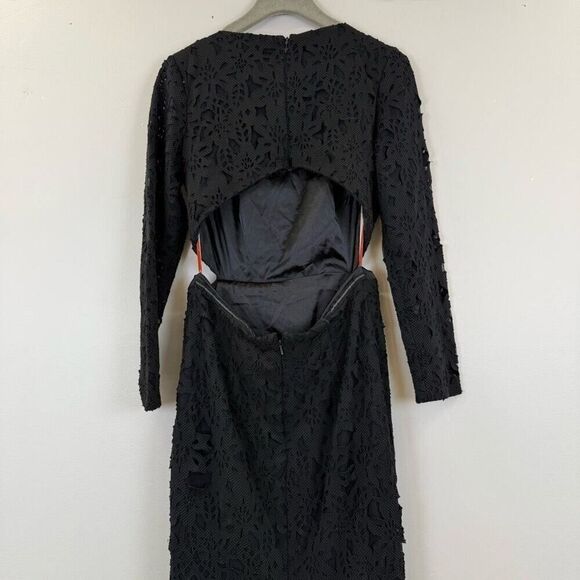 ML Monique Lhuillier Black Floral Shadow Gown ❤️‍🩹 - Picture 7 of 10